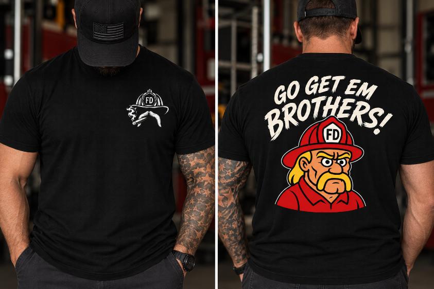 Go get em brothers! short sleeve T-shirt