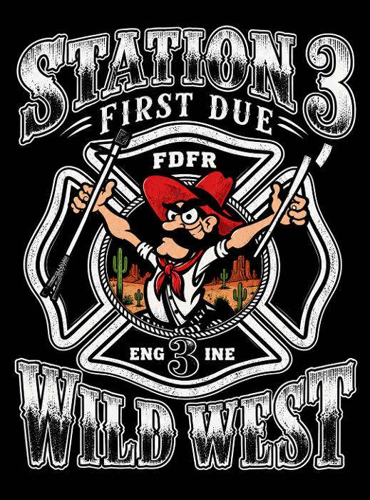 Station 3 wild west short sleeve shirt